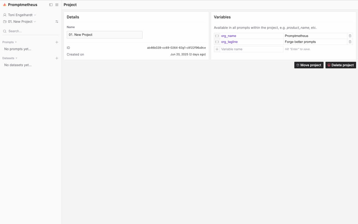 Promptmetheus Project page